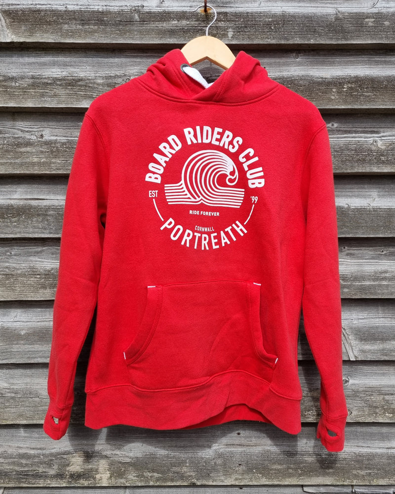 Portreath Boardriders Hoodie Dusty Red Bodyboard HQ
