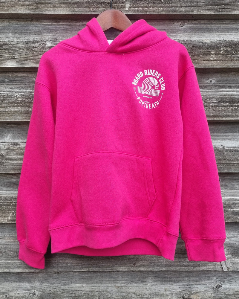 Portreath Boardriders Kids Hoodie pink Bodyboard HQ