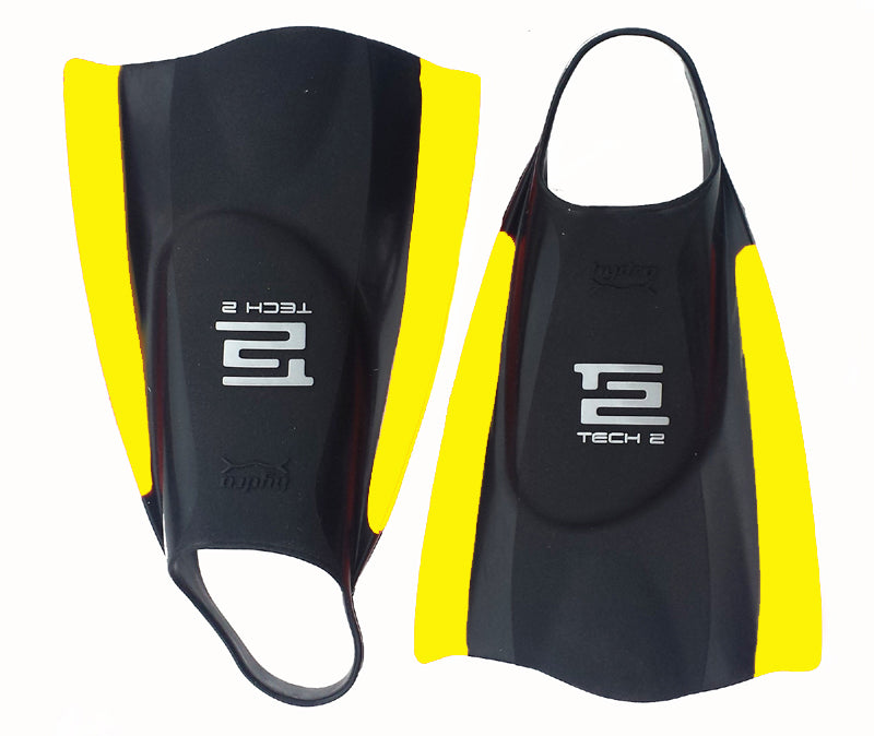 Hydro Tech 2 Fins Black Yellow Bodyboard Hq