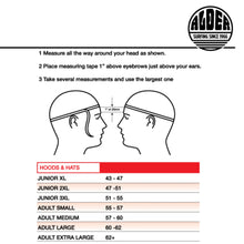 Load image into Gallery viewer, wetsuit hat hood size chart