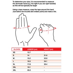 wetsuit glove size guide