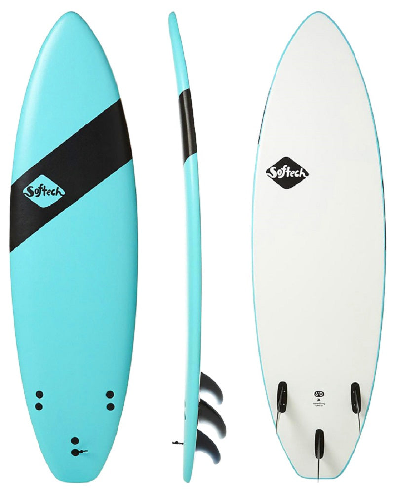 Softech TC Handshaped 6' soft surfboard Blue